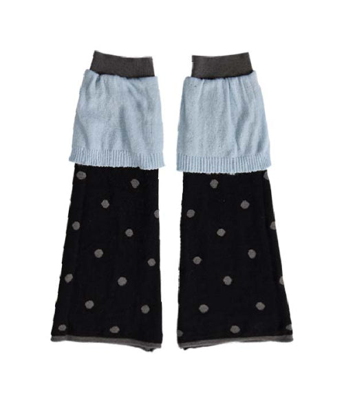 Dot Layered-Style Leg Warmer (Reversible)