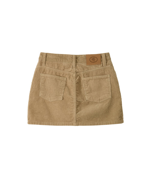 Cott Ribbed Skirt (beige)