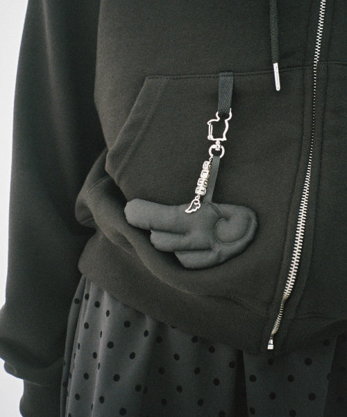 Angel Wing Keyring - Black
