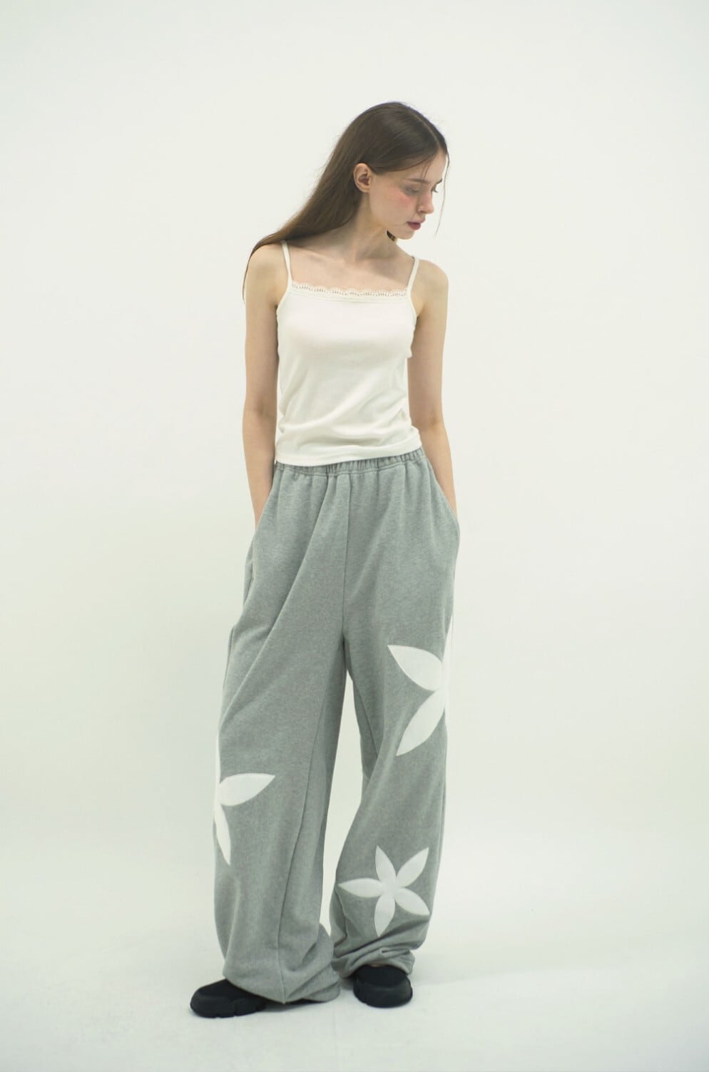 BP Mood Daisy Light Loose Pants_Melange Gray
