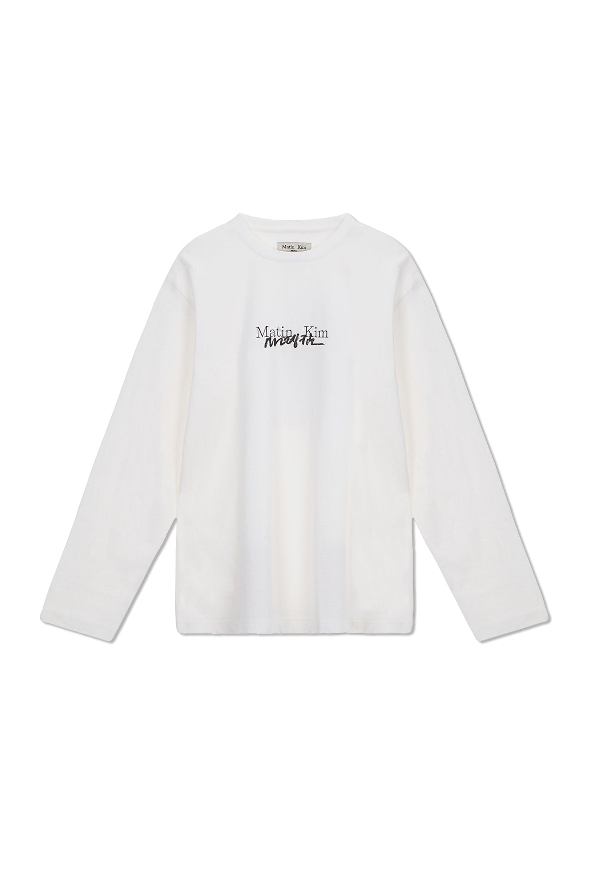 HANGEUL LOGO ARCHIVE LONG SLEEVE IN WHITE
