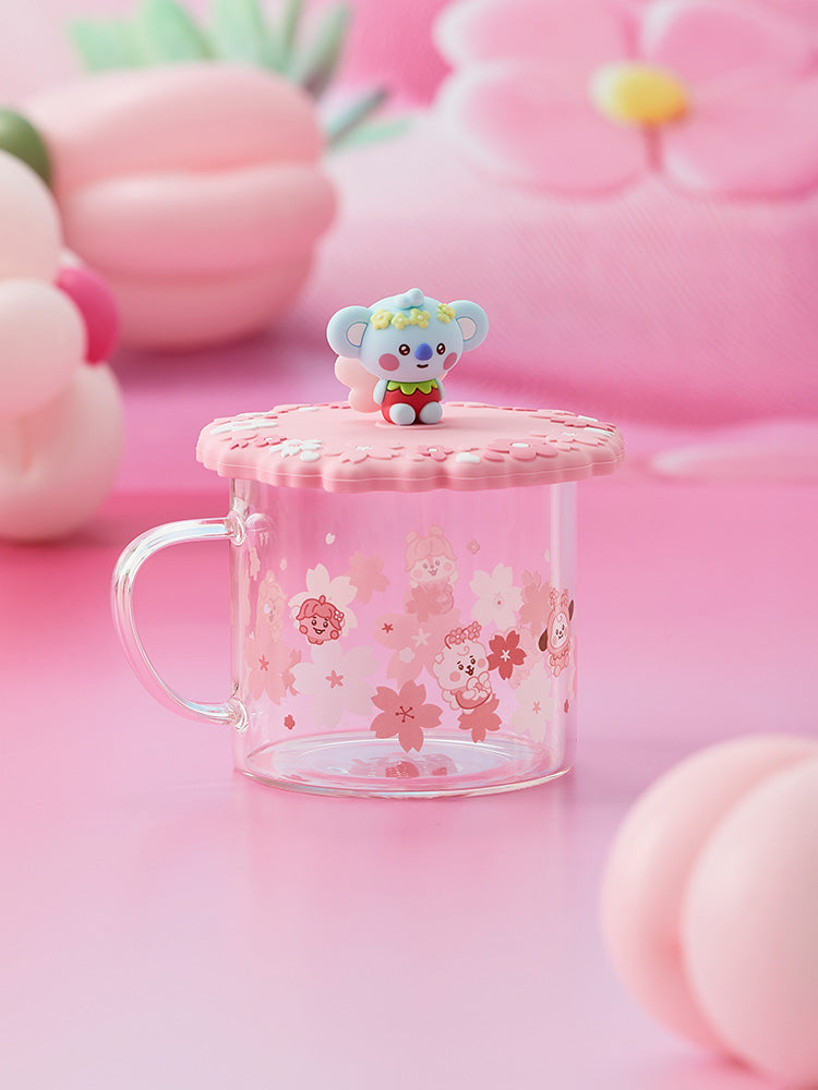 BT21 KOYA BABY Spring Fairy Glass Cup & Lid (340 ml)