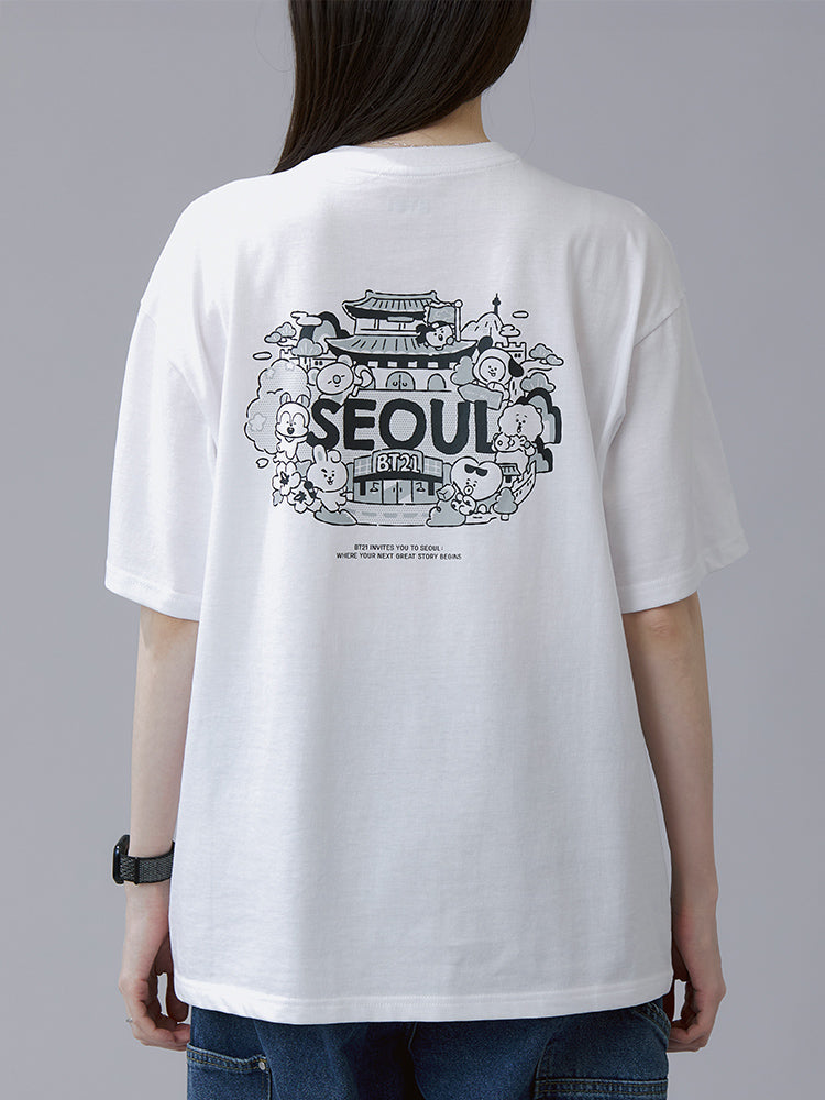 BT21 Seoul Edition Short Sleeve T-shirt VER.2 (White)