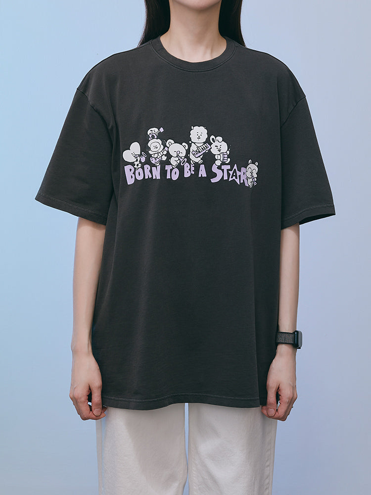 BT21 Band Short Sleeve T-shirt (Black)