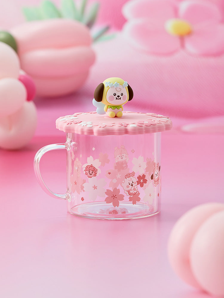 BT21 CHIMMY BABY Spring Fairy Glass Cup & Lid (340 ml)
