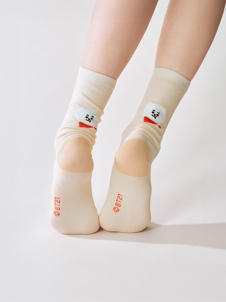 BT21 RJ Basic Jacquard Face Socks