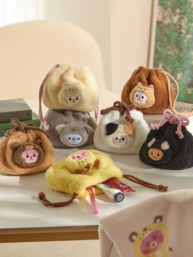 BT21 BABY More Fluffy Face Doll String Pouch