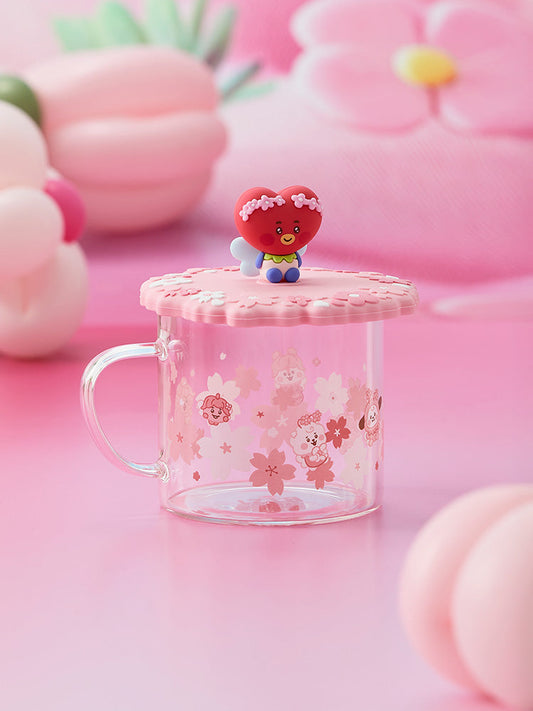 BT21 TATA BABY Spring Fairy Glass Cup & Lid (340 ml)