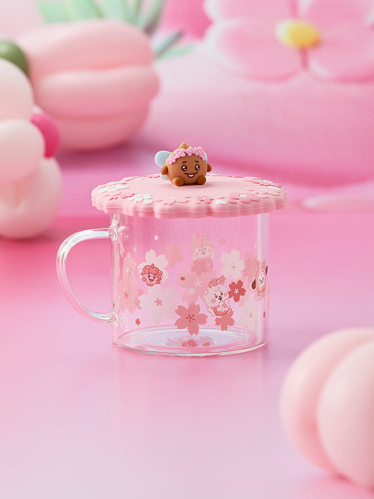 BT21 SHOOKY BABY Spring Fairy Glass Cup & Lid (340 ml)