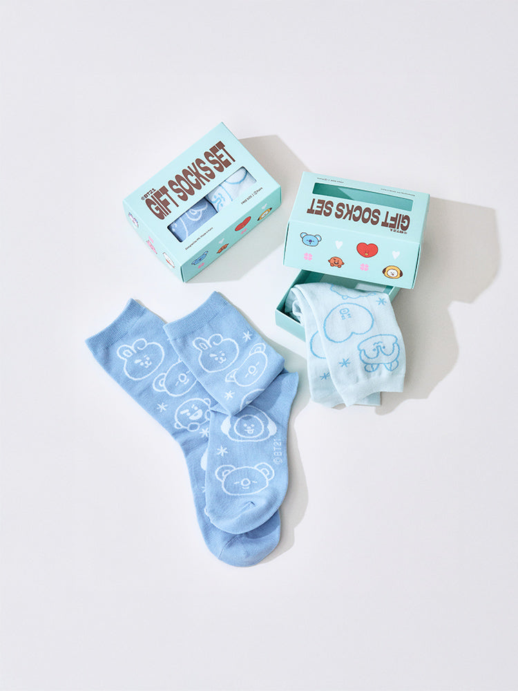 BT21 Basic Jacquard Socks Candy Gift Set (2 PCS)