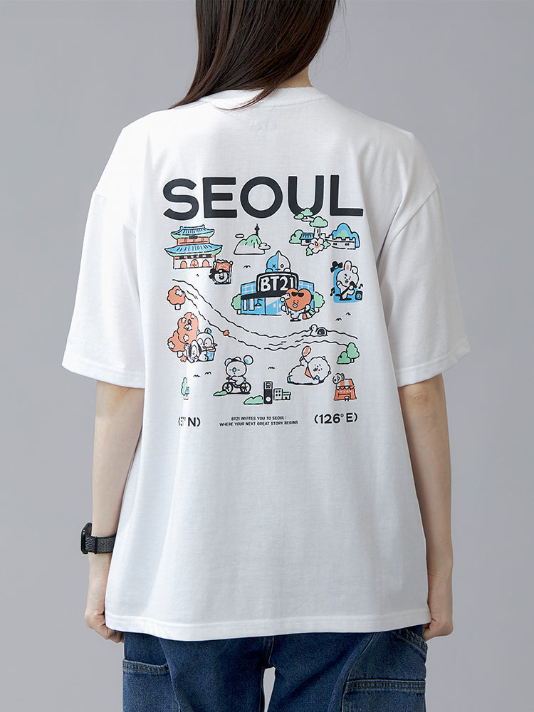 BT21 Seoul Edition Short Sleeve T-shirt VER.1 (White)
