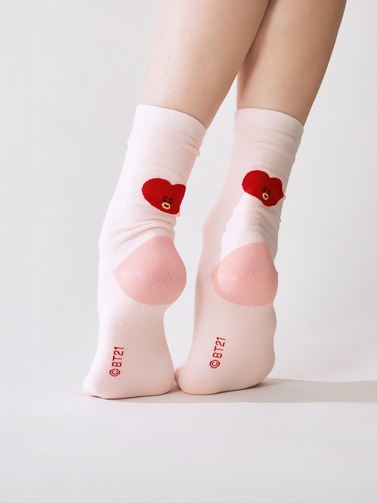 BT21 TATA Basic Jacquard Face Socks