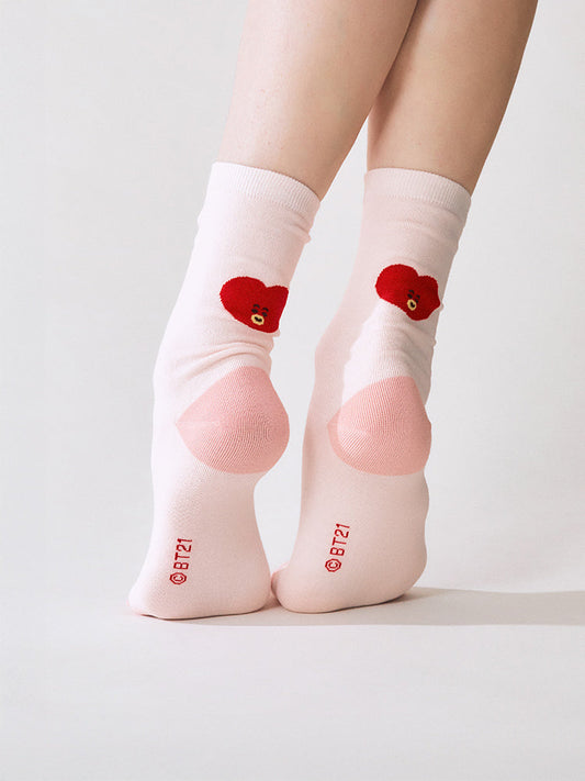 BT21 TATA Basic Jacquard Face Socks