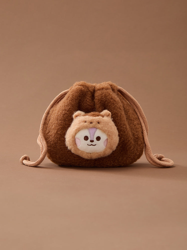 BT21 BABY More Fluffy Face Doll String Pouch