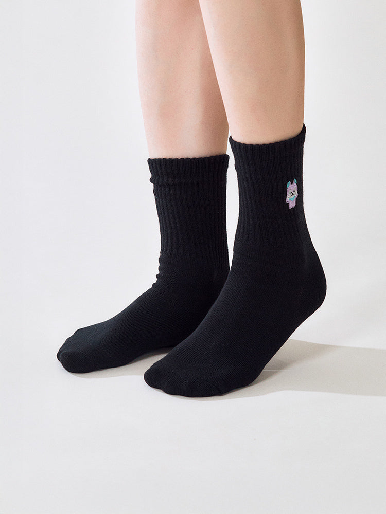 BT21 MANG Basic Lip Embroidery Socks