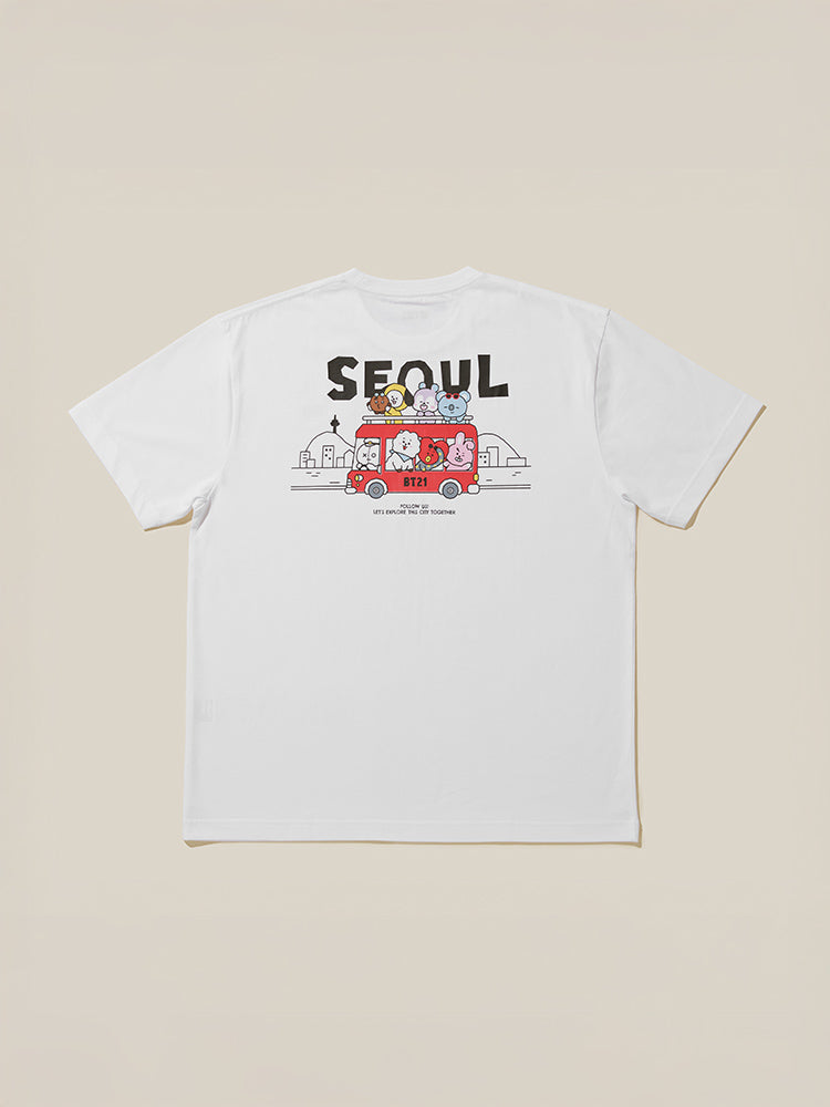 BT21 Seoul Edition Short Sleeve T-Shirt White