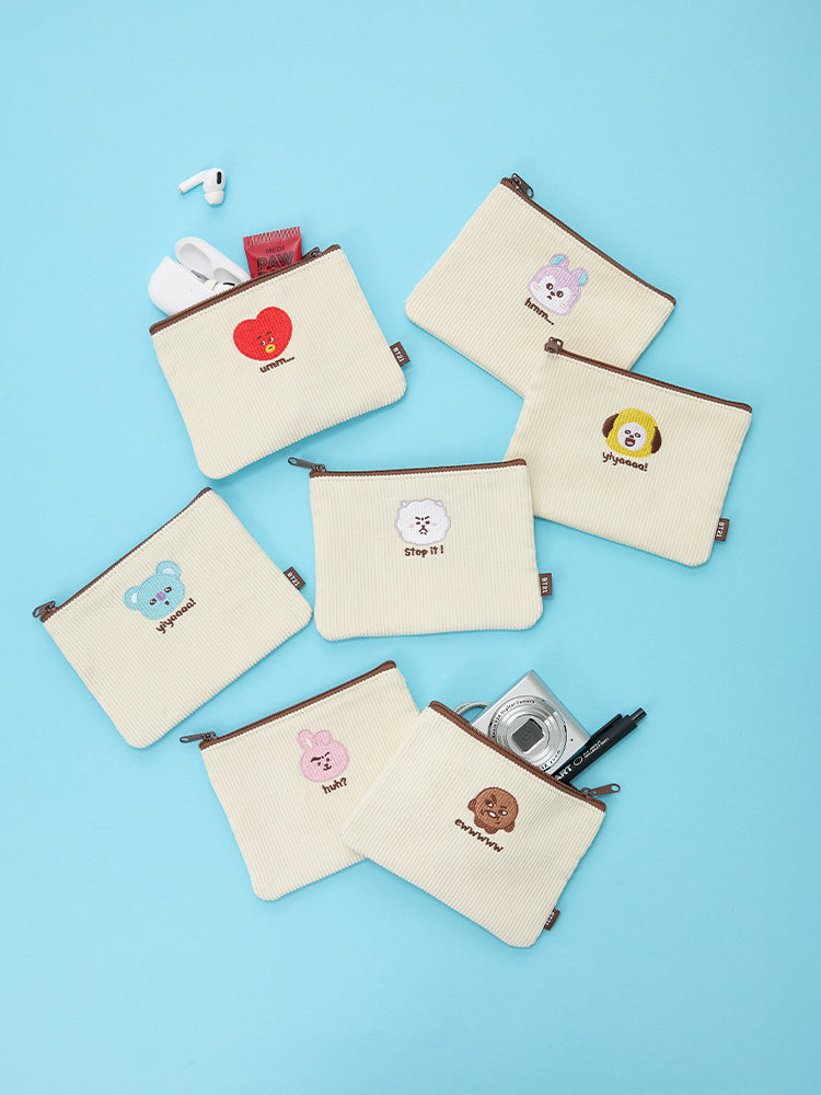 BT21 today's mood flat square pouch