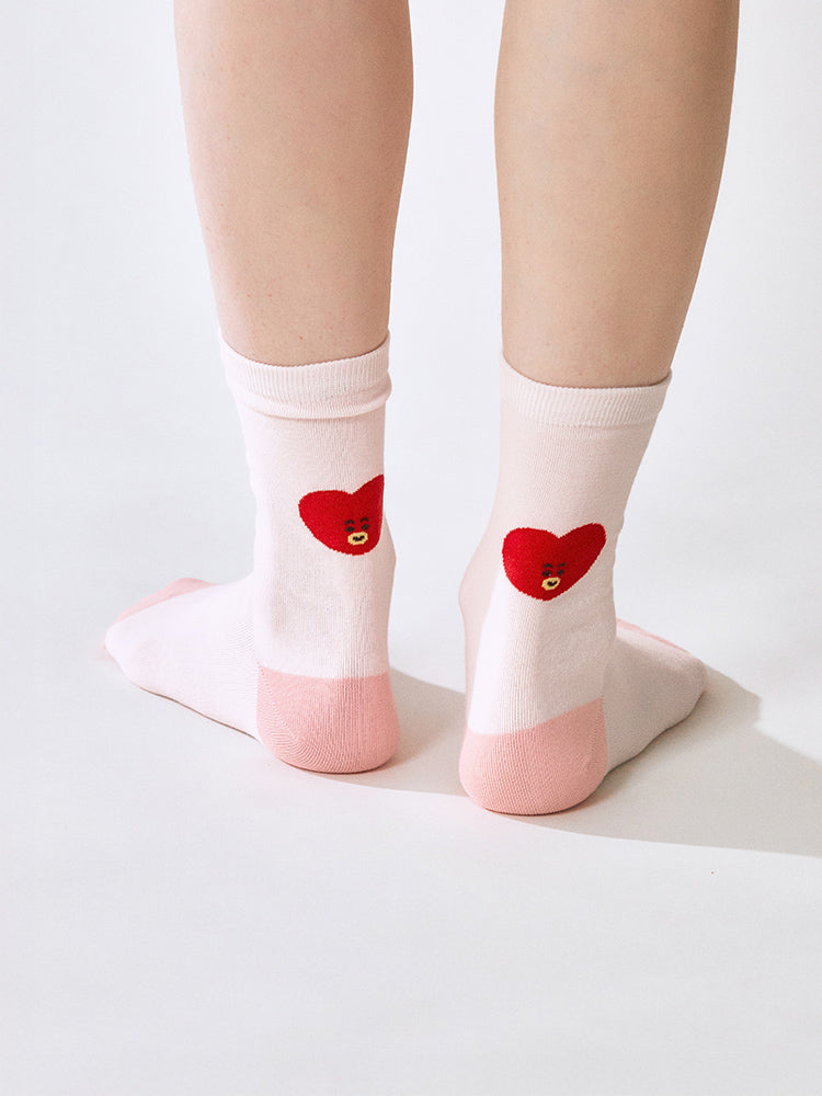BT21 TATA Basic Jacquard Face Socks