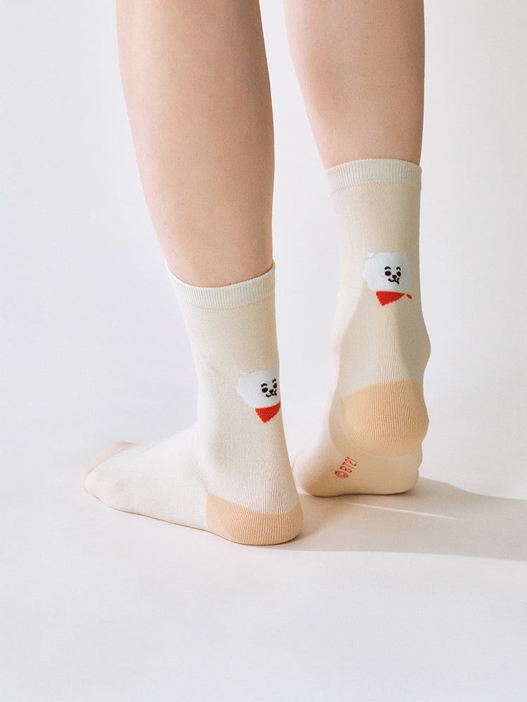 BT21 RJ Basic Jacquard Face Socks