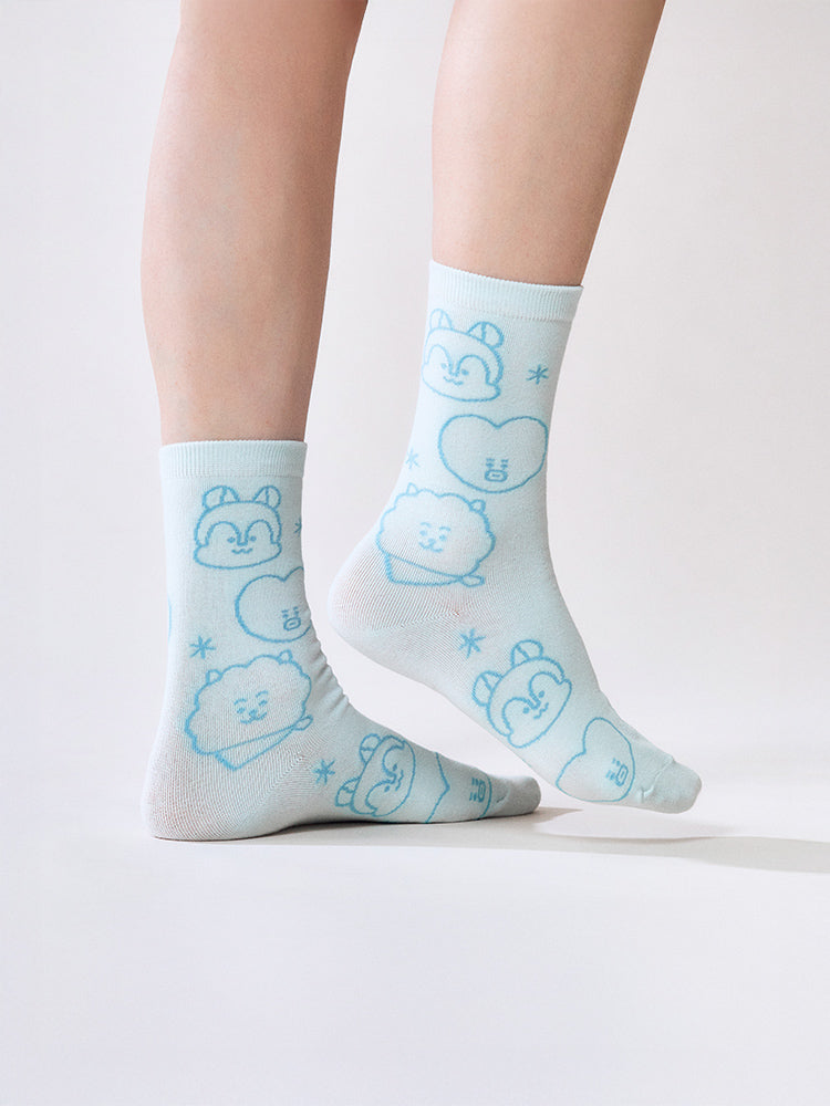 BT21 Basic Jacquard Socks Candy Gift Set (2 PCS)