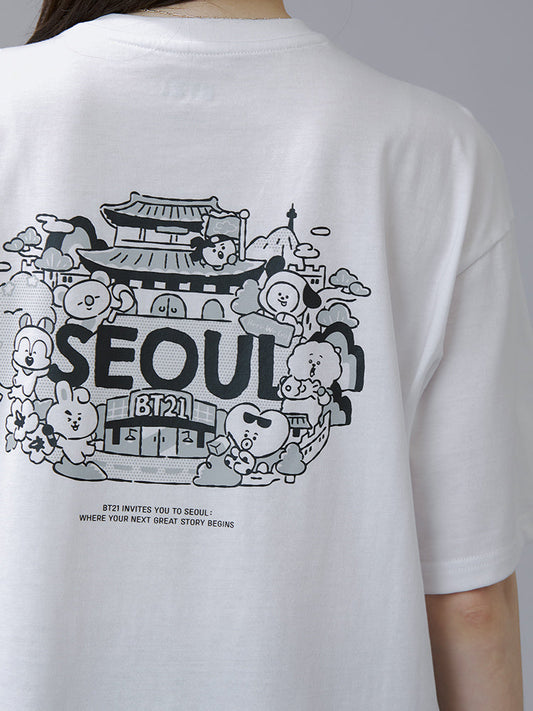 BT21 Seoul Edition Short Sleeve T-shirt VER.2 (White)