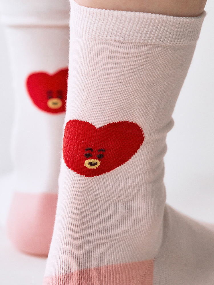 BT21 TATA Basic Jacquard Face Socks