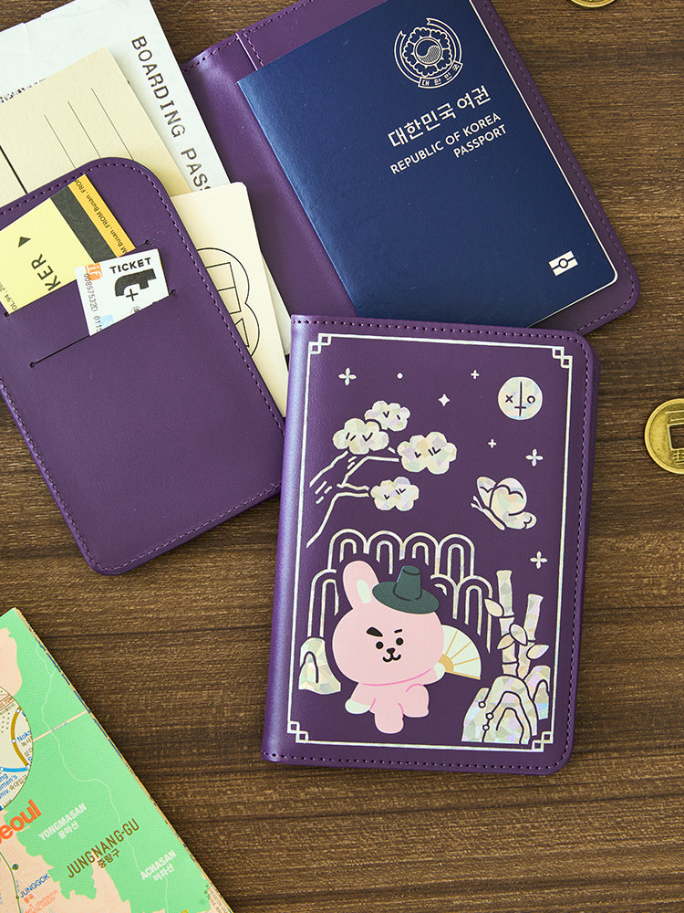 BT21 COOKY Premium K Edition Mother-of-pearl Graphic Passport Case