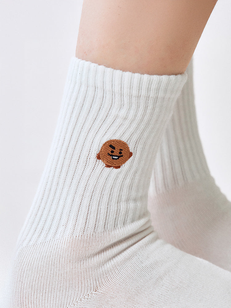 BT21 SHOOKY Basic Lip Embroidery Socks