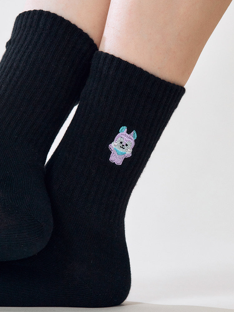 BT21 MANG Basic Lip Embroidery Socks