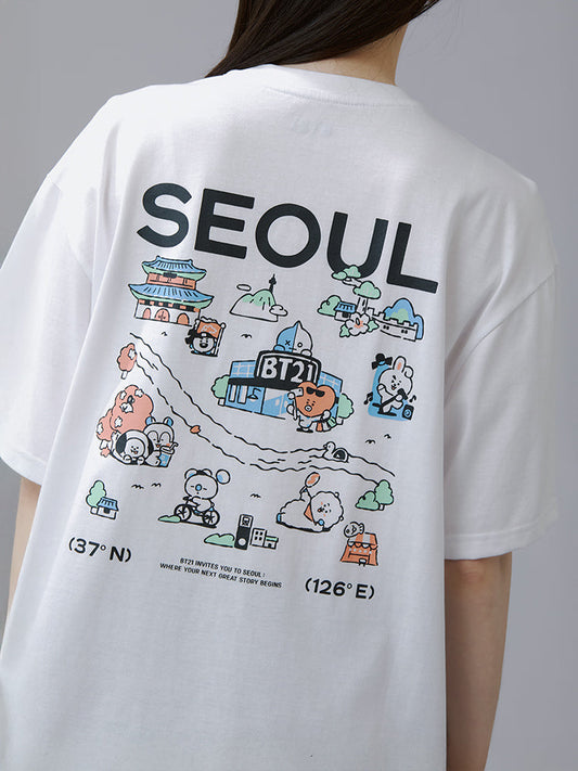 BT21 Seoul Edition Short Sleeve T-shirt VER.1 (White)