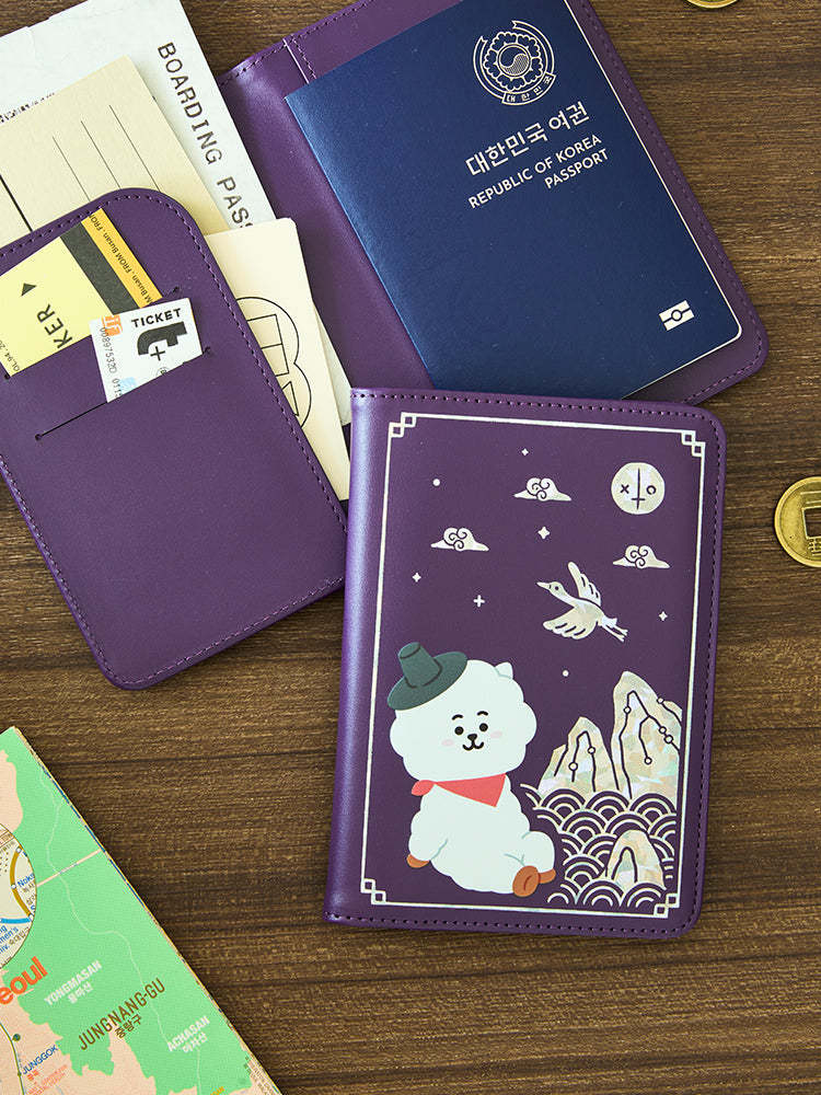 BT21 RJ Premium K Edition Mother-of-Pearl Graphic Passport Case