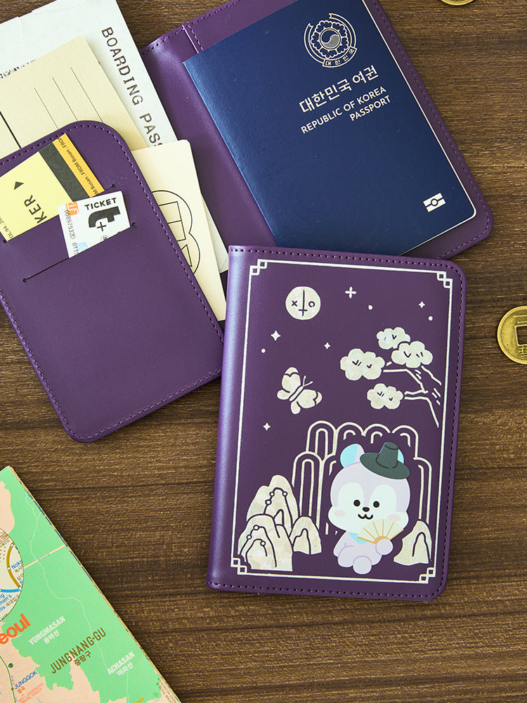 BT21 MANG Premium K Edition Mother-of-Pearl Graphic Passport Case