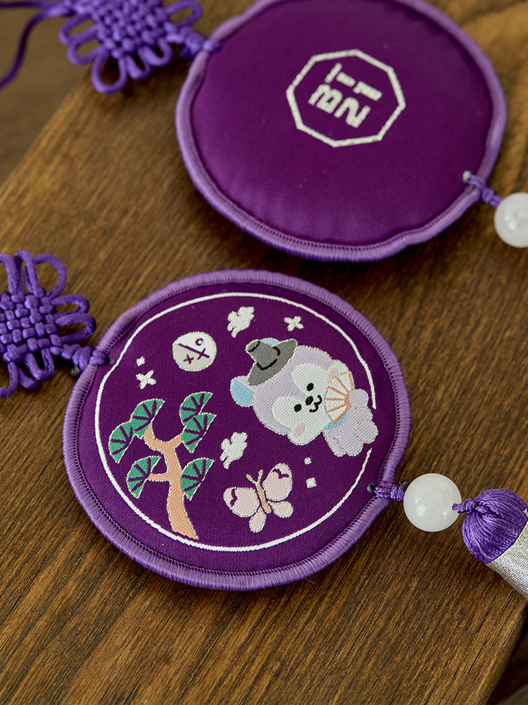 BT21 MANG Premium K Edition Embroidery Testle Keyring