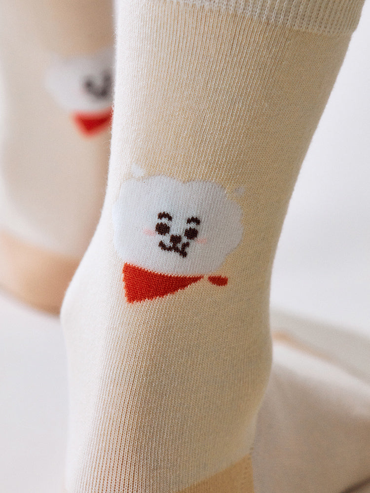 BT21 RJ Basic Jacquard Face Socks