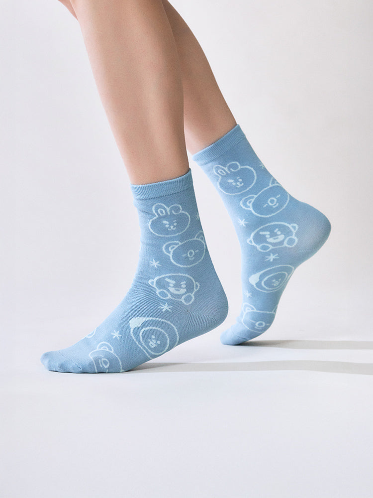 BT21 Basic Jacquard Socks Candy Gift Set (2 PCS)