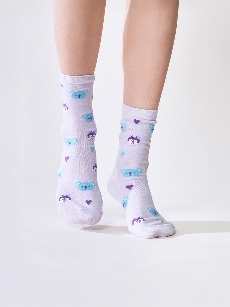 BT21 Basic Jacquard Socks Love Gift Set (2 PCS)