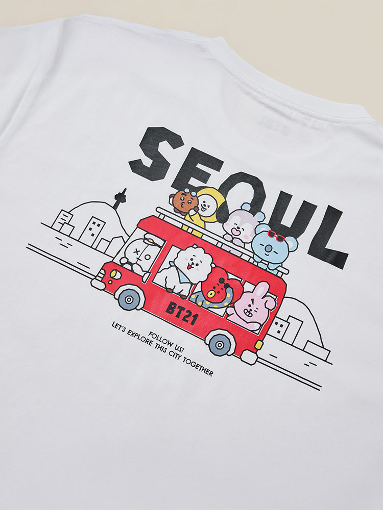 BT21 Seoul Edition Short Sleeve T-Shirt White