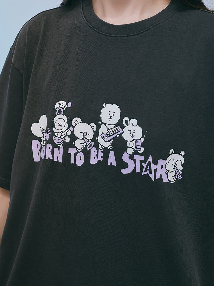 BT21 Band Short Sleeve T-shirt (Black)