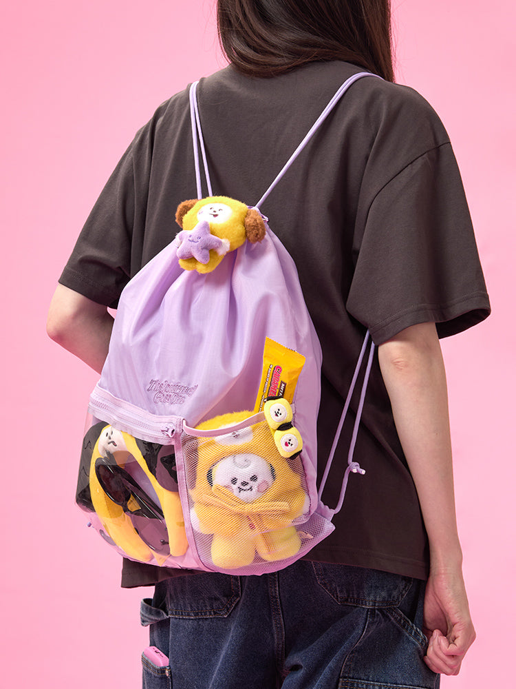 BT21 The Journey Transparent Pocket String Backpack