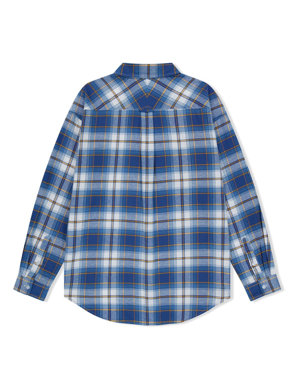 ★[LE SSERAFIM Chaewon Worn] 【YESEYESEE】Flannel Check Shirt Blue