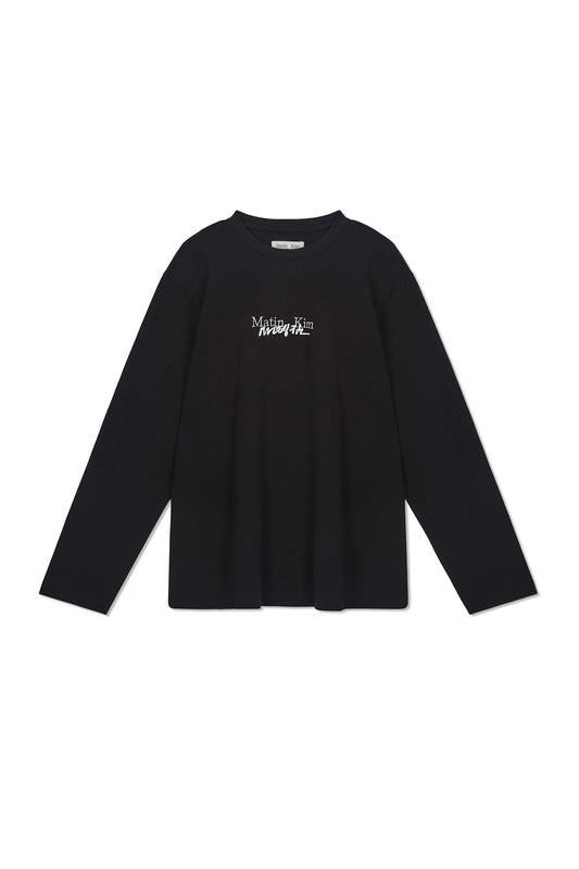 HANGEUL LOGO ARCHIVE LONG SLEEVE IN BLACK