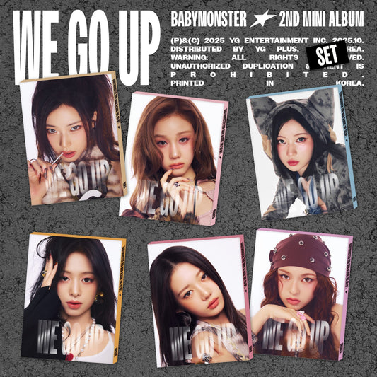 (6종 SET) BABYMONSTER 2nd MINI ALBUM [WE GO UP] PATTERN Ver. - YG SELECT
