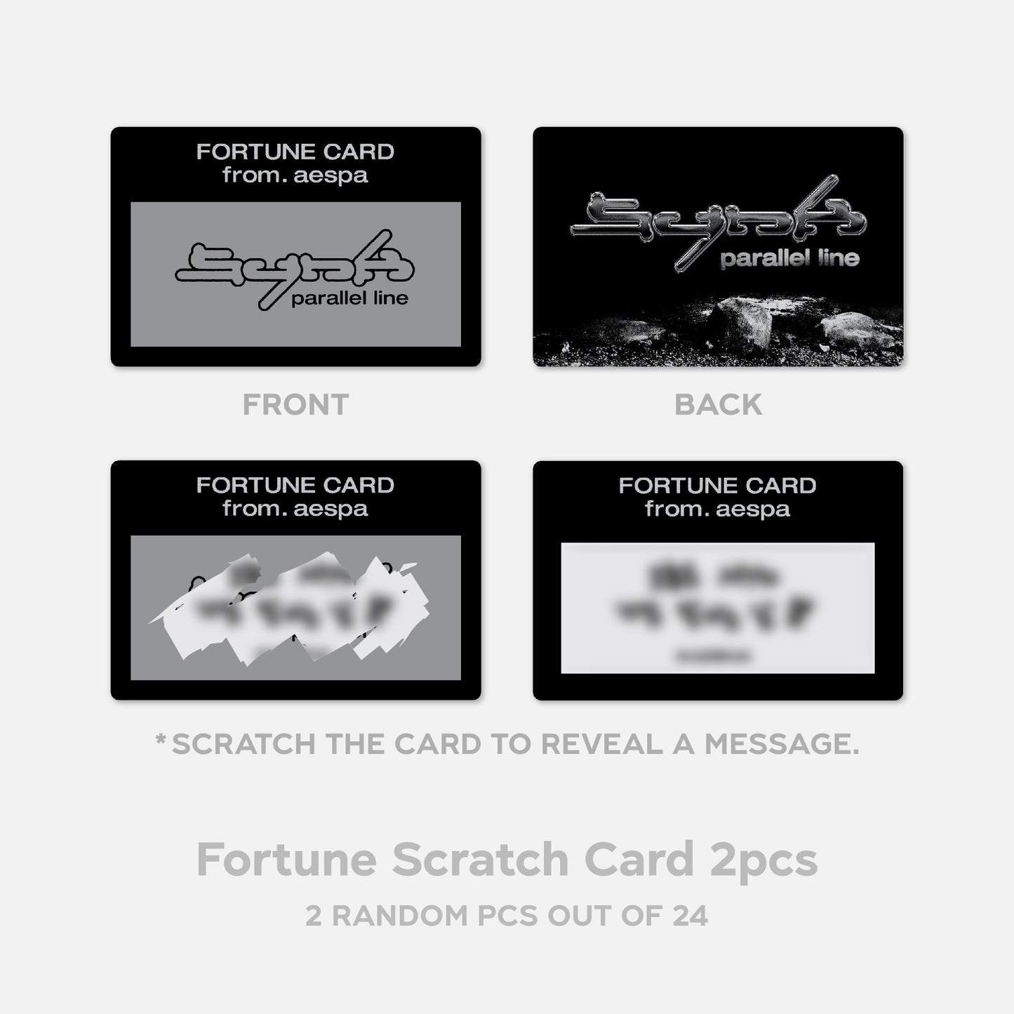 FORTUNE SCRATCH CARD SET - 2024 aespa LIVE TOUR - SYNK : PARALLEL LINE MD
