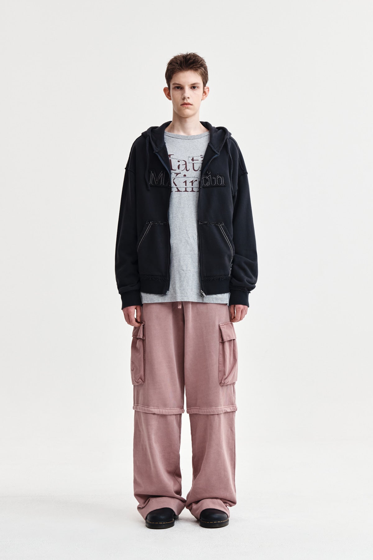PIGMENT DYED CARGO PANTS FOR MEN IN PINK
