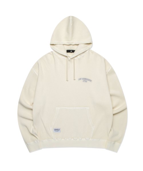LMC OVERDYED WAFFLE HOODIE cream