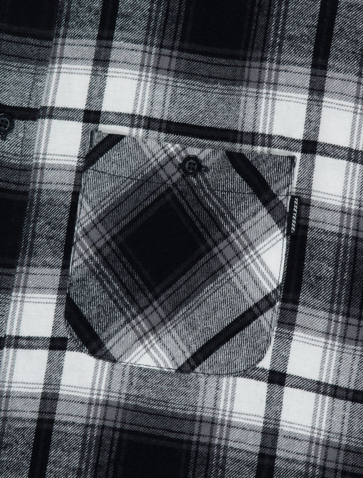 ★[LE SSERAFIM KAZUHA Worn] 【YESEYESEE】Flannel Check Shirt Black