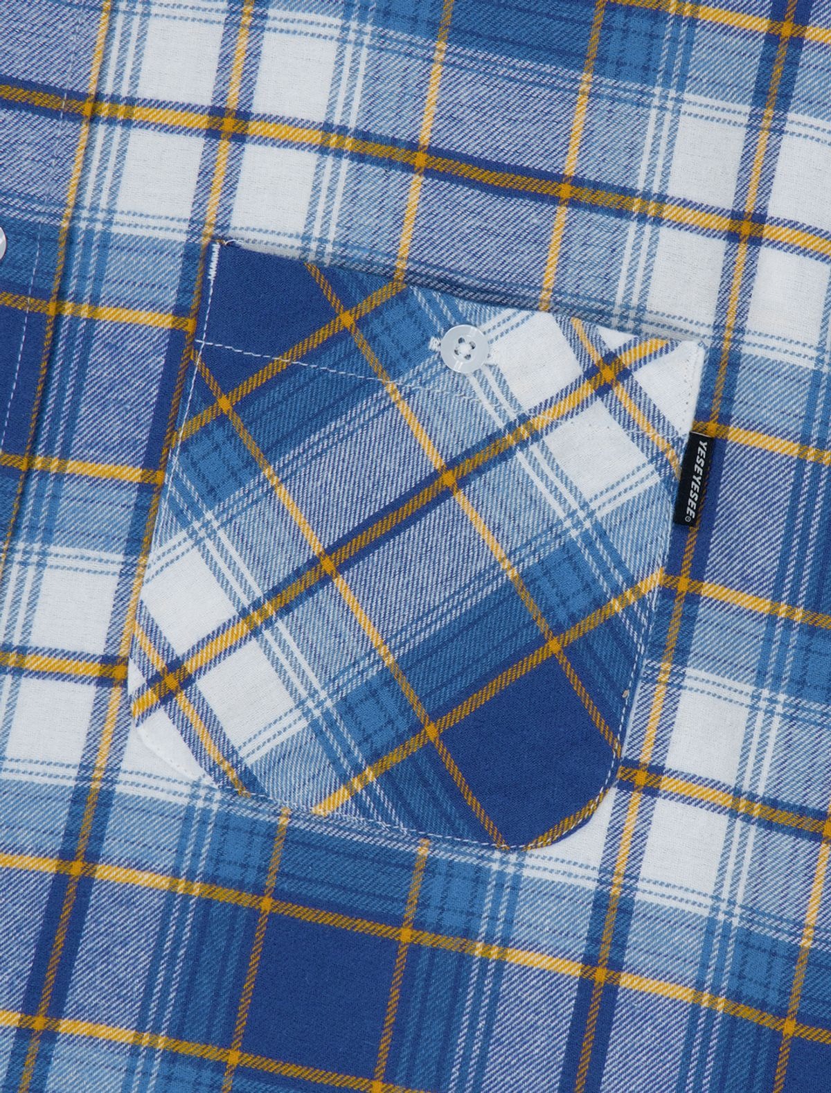 ★[LE SSERAFIM Chaewon Worn] 【YESEYESEE】Flannel Check Shirt Blue