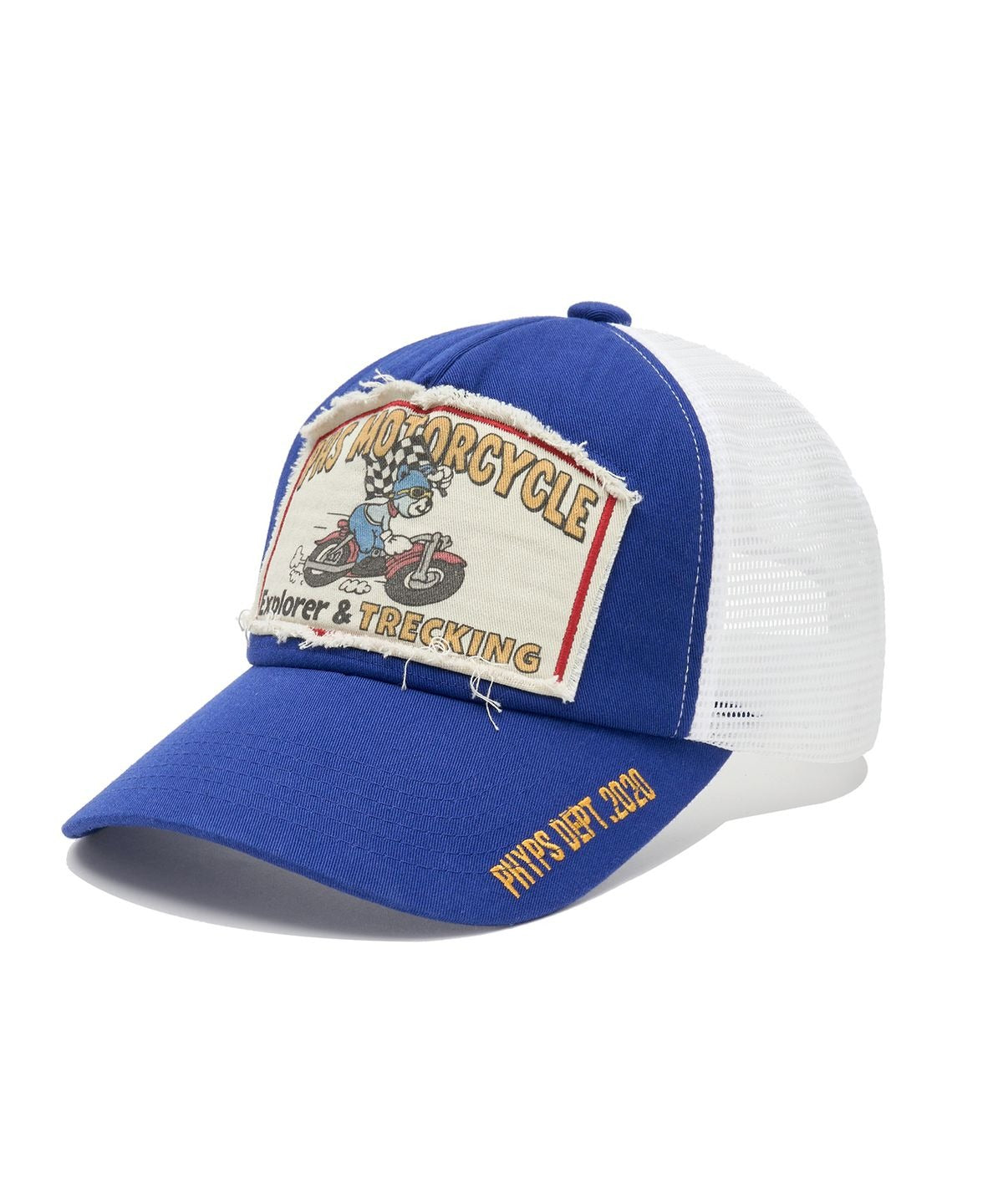 ★[NCT JENO Worn] 【HONDA MOTORCYCLE】Riding Bear Mesh Ball Cap Blue