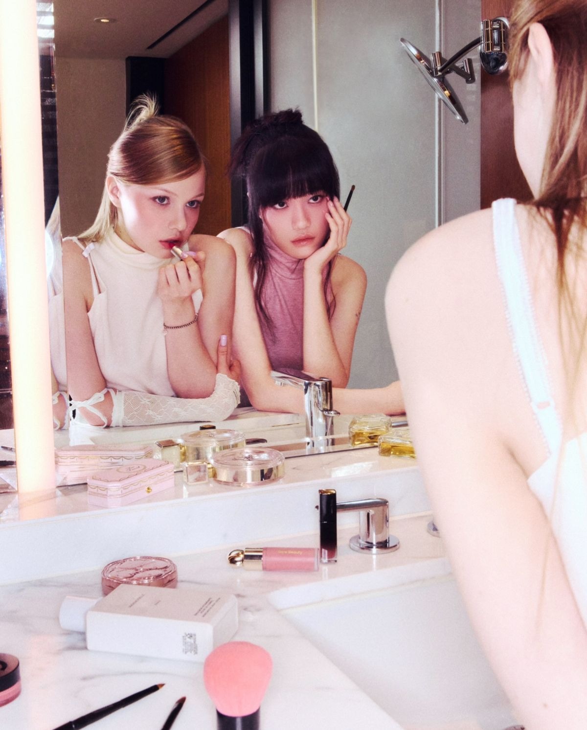 ★[IVE REI Worn] 【FORUSRING】B.tiny ribbon knit (pink)