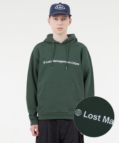 CAPITAL LOGO HOODIE dark green